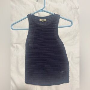 Madewell Navy Crochet Tank Top